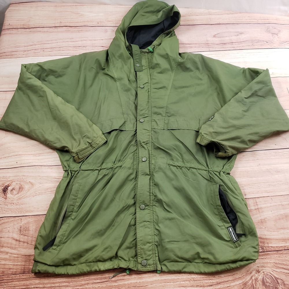 VINTAGE Helly Hansen Jacket Mens Large Green Windbreaker Parka Coat Packable *